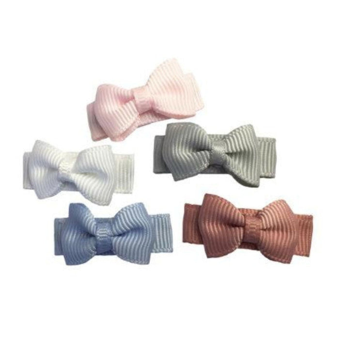 Baby Wisp Tuxedo Bows 5 Pack Snap Clip