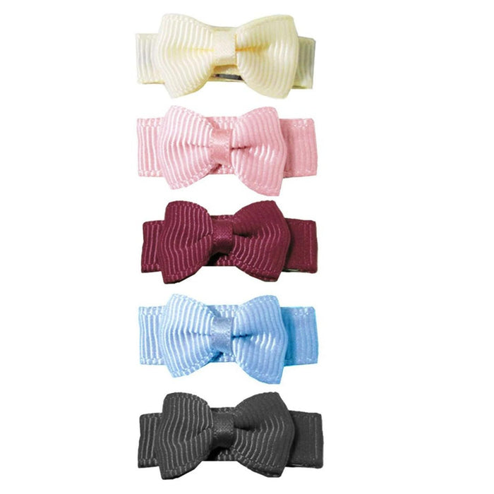 Baby Wisp Tuxedo Bows 5 Pack Snap Clip