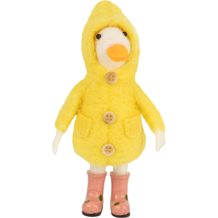 Felt Duck Table Piece with Yellow Raincoat