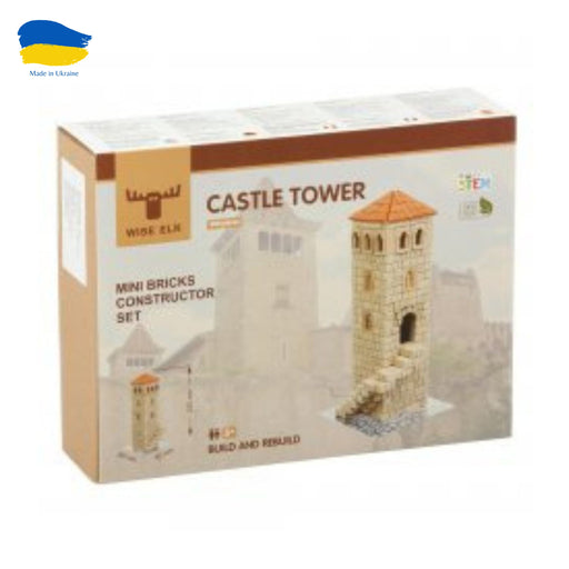 Mini Bricks Constructor Set, Castle Tower-Wise Elk-Simply Green Baby