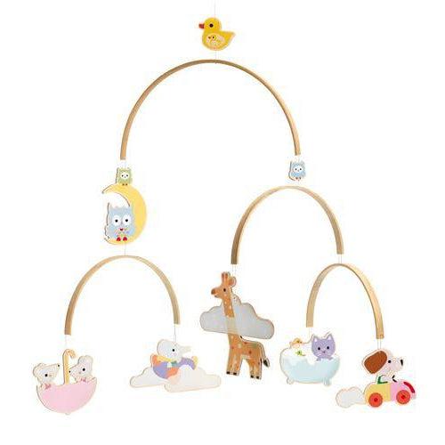Djeco Baby Animals Wooden Mobile-Simply Green Baby