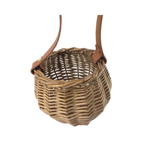 Handwoven Rattan - Round Basket with Handle-Simply Green Baby