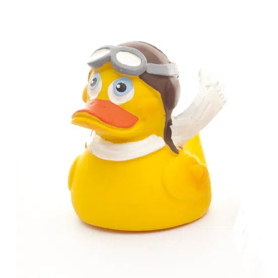 Lanco Natural Rubber Toy - Duck the Pilot with Squeaker-Simply Green Baby