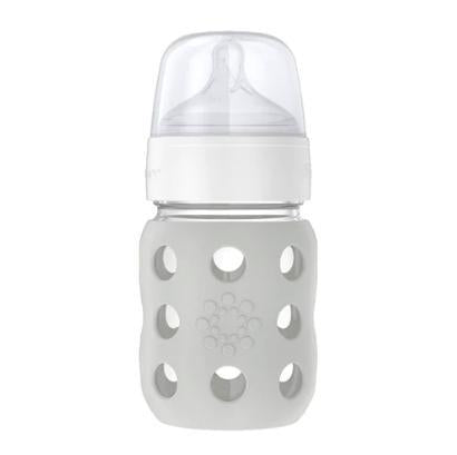 Lifefactory Wide Neck Glass Baby Bottle 8oz-Simply Green Baby