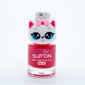 Suyon Peel Off Kids Nail Polish - Kitty, Shimmer Pink-Simply Green Baby