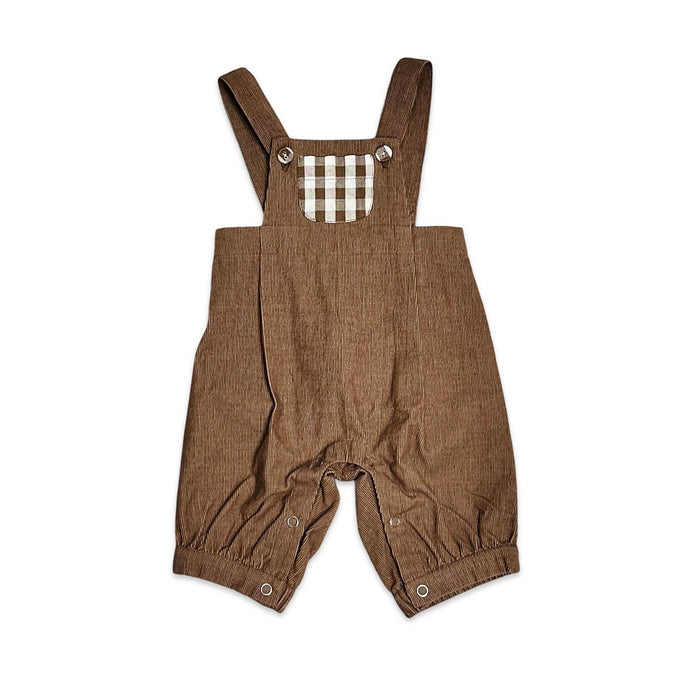 Viverano Organics - Gingham Muslin Shirt + Corduroy Baby Overall SET (Organic)