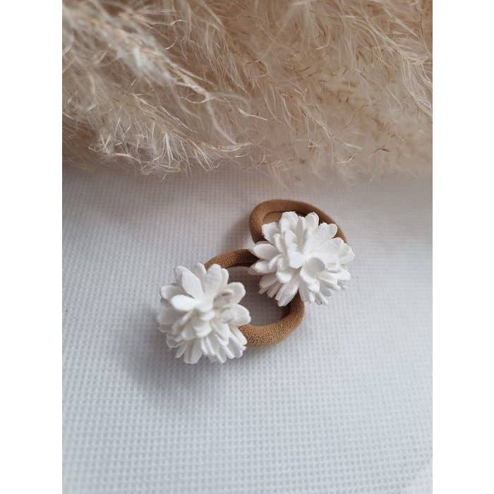 Studio Frommie - Flower white rubber bands (set of 2)