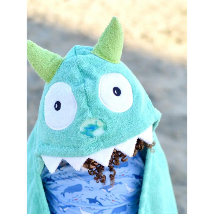 Kids Hooded Towel - Monster