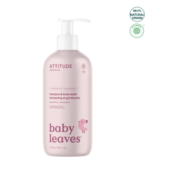 Baby Leaves Natural 2-in-1 Natural Shampoo and Body Wash