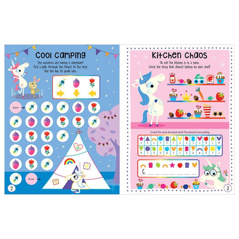 Unicorn Balloon Stickers + Activity Book