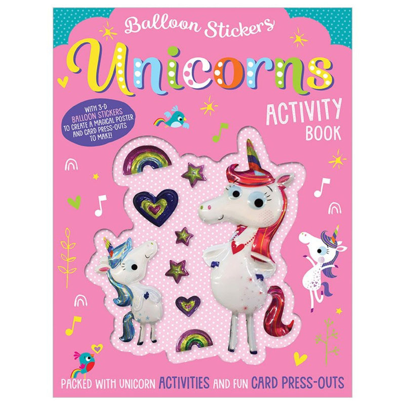 Unicorn Balloon Stickers + Activity Book
