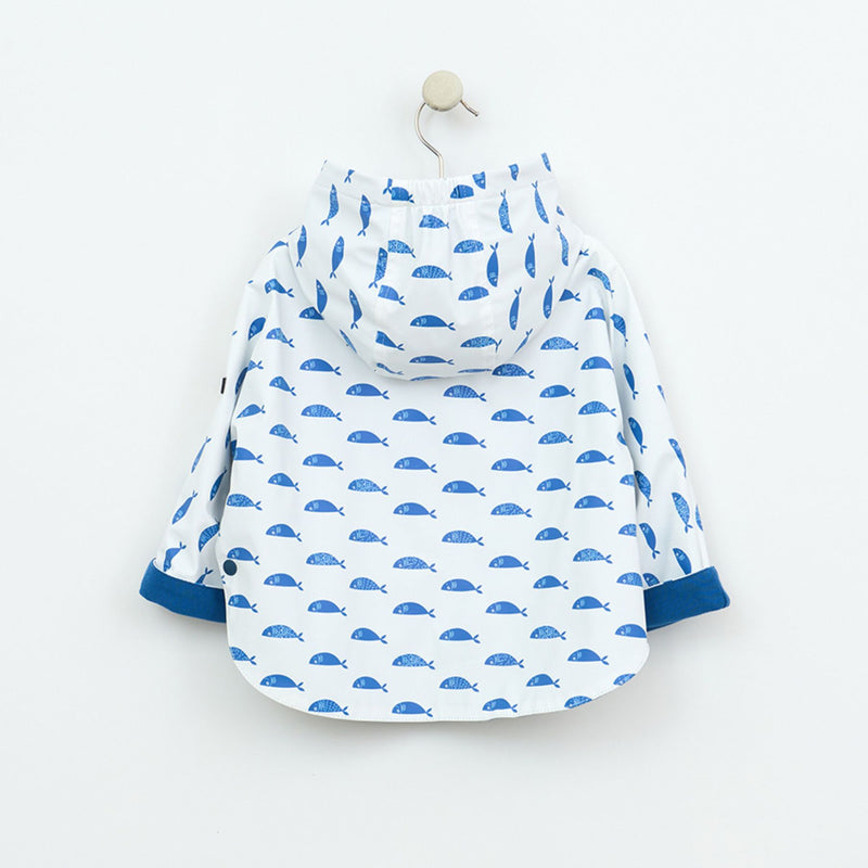 Cape-Styled Baby Raincoat with Cotton Lining