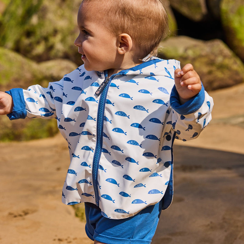 Cape-Styled Baby Raincoat with Cotton Lining