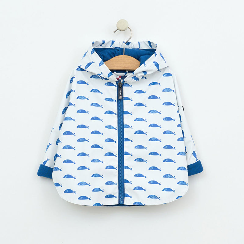 Cape-Styled Baby Raincoat with Cotton Lining