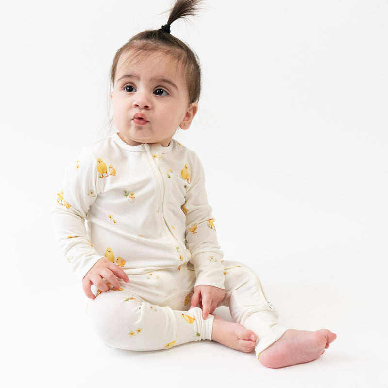 Bamboo Footless Sleeper with Fold-over Cuffs, Print