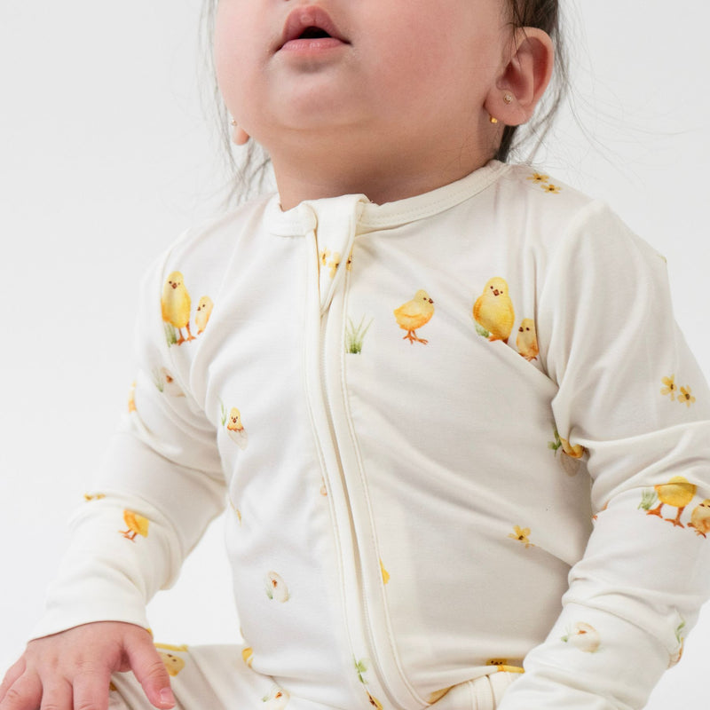 Bamboo Footless Sleeper with Fold-over Cuffs, Print