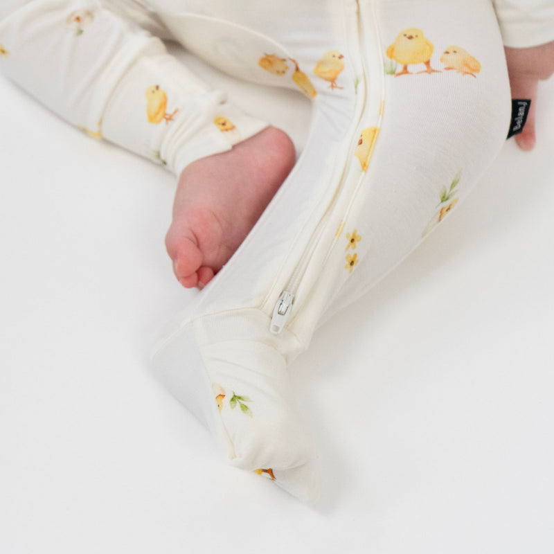 Bamboo Footless Sleeper with Fold-over Cuffs, Print