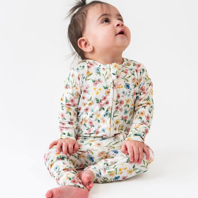 Bamboo Footless Sleeper with Fold-over Cuffs, Print