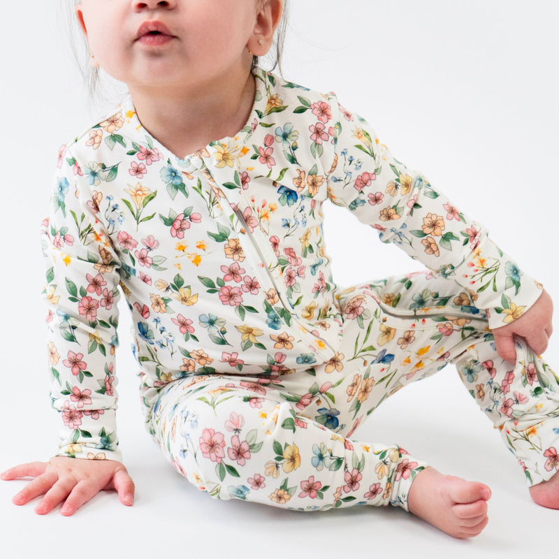 Bamboo Footless Sleeper with Fold-over Cuffs, Print