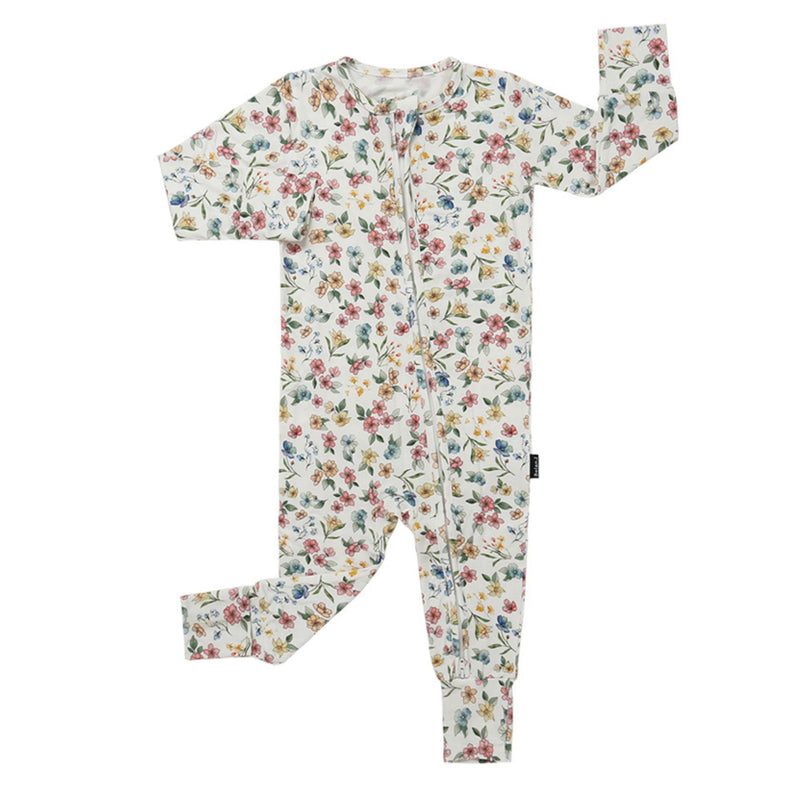 Bamboo Footless Sleeper with Fold-over Cuffs, Print