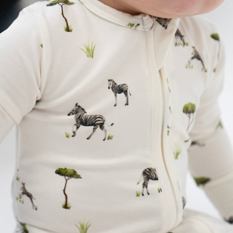 Bamboo Footless Sleeper with Fold-over Cuffs, Print