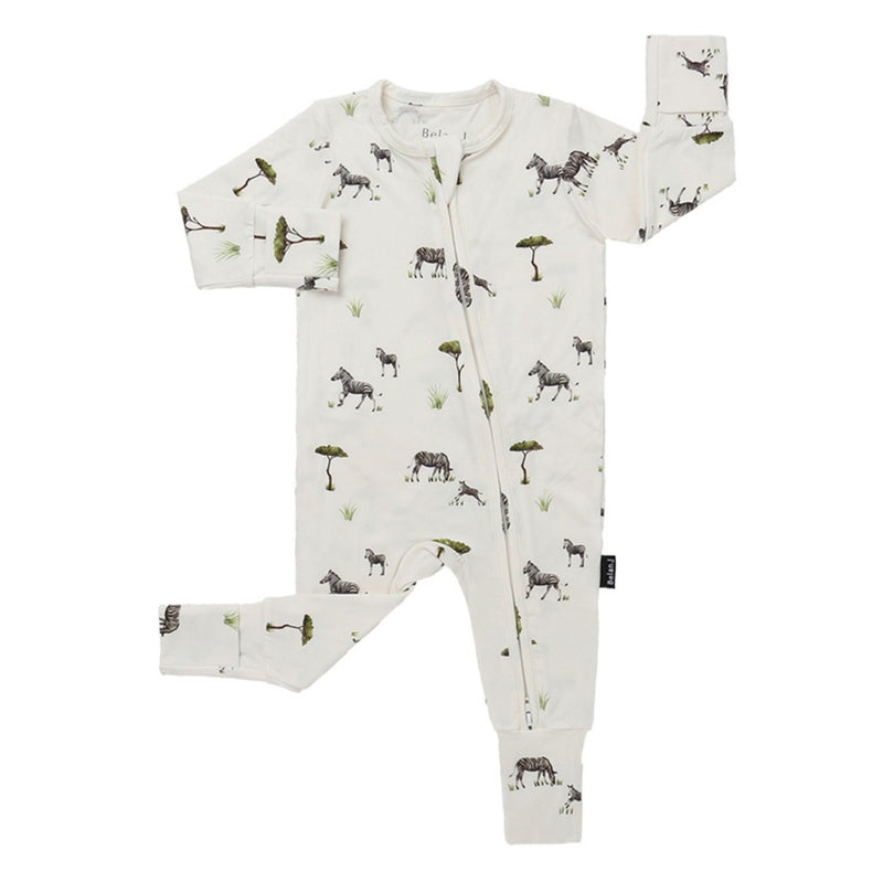 Bamboo Footless Sleeper with Fold-over Cuffs, Print