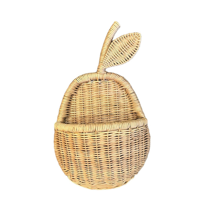 Braided Pear Wall Basket
