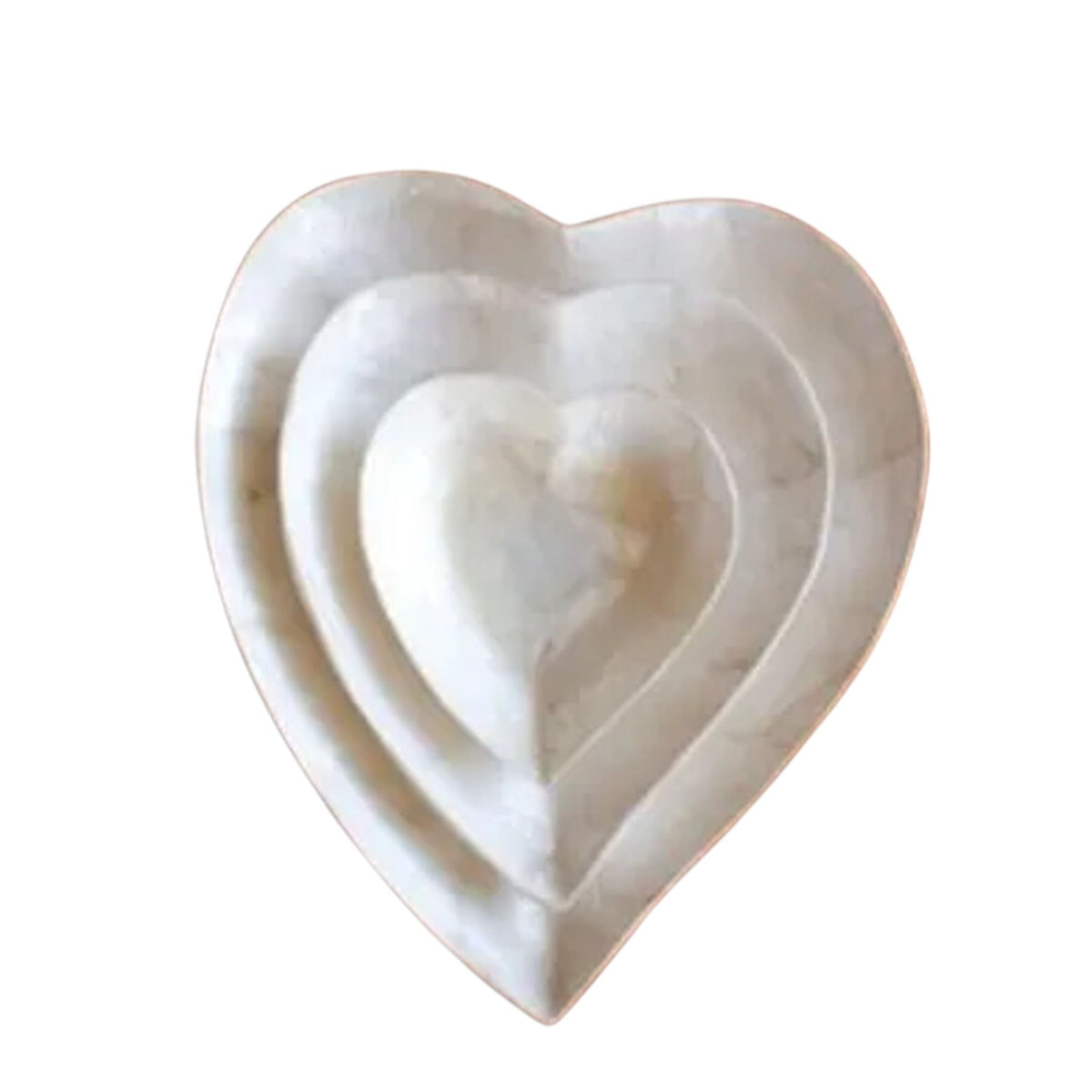 Capiz Shell Heart Shape Cantiq Living Capiz Heart Shape Plate Set (3pc) — Simply Green Baby