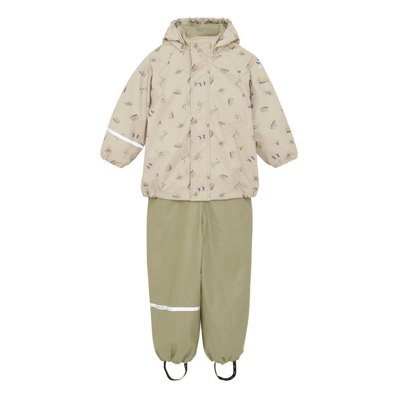 Garden Bugs Rainwear with Suspenders/Fleece (Copy)