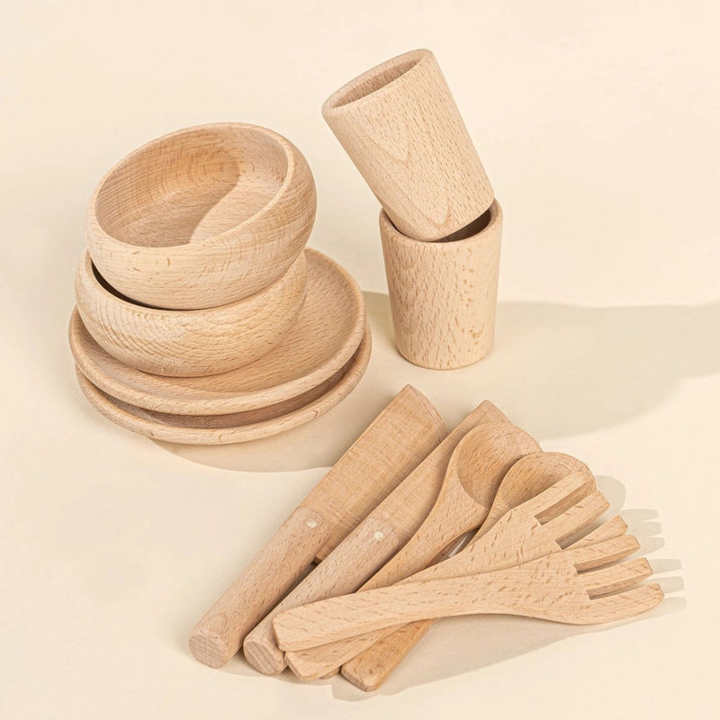 Wooden Dinnerware Playset