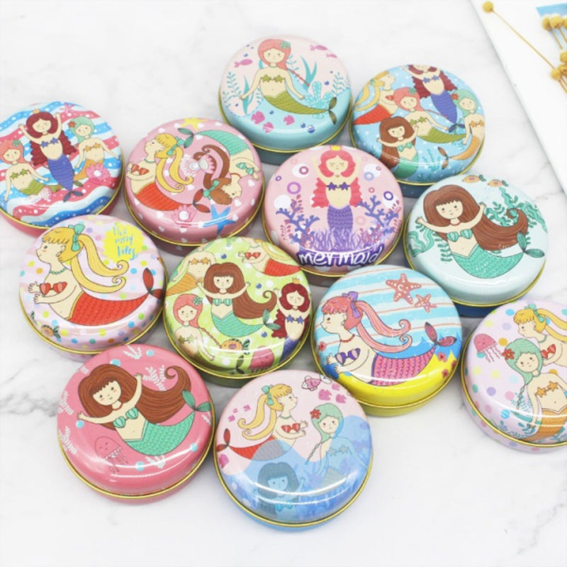 Collectable Round Mermaid Tin Boxes