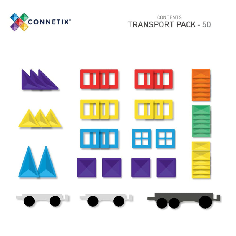 Magnetic Tiles Rainbow - Transport Pack 50 pcs