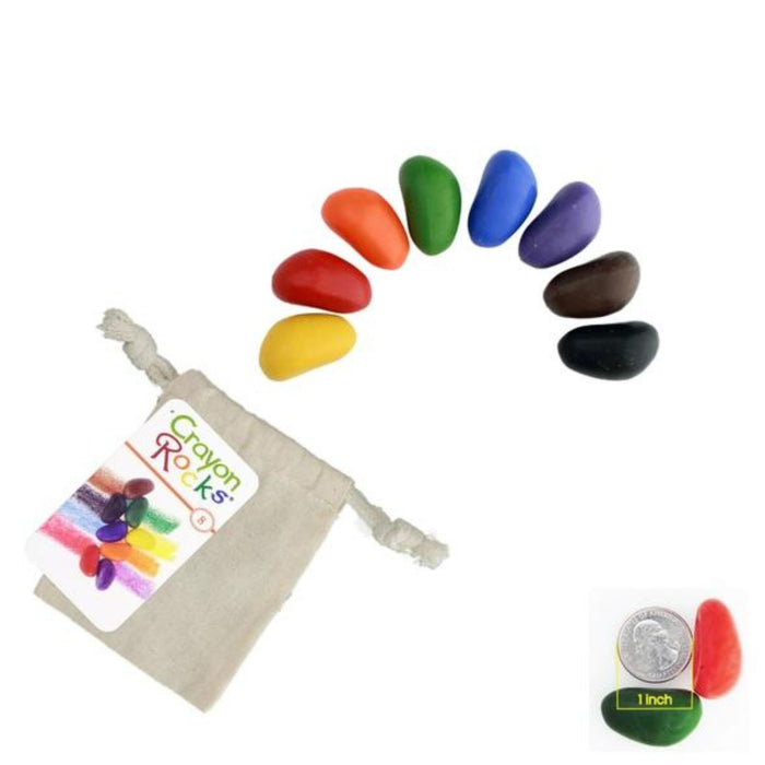 8 Colours Rock Crayons in Muslin Bag