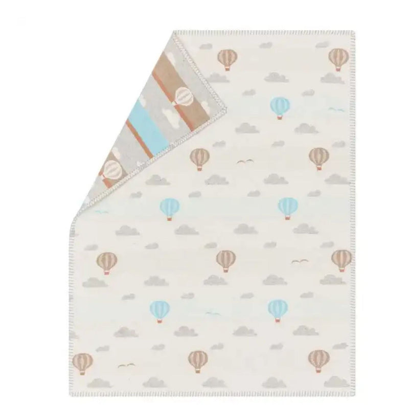 Lena Organic Baby Flannel Blanket - Hotair Balloons