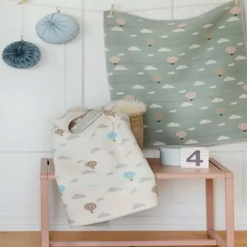 Lena Organic Baby Flannel Blanket - Hotair Balloons
