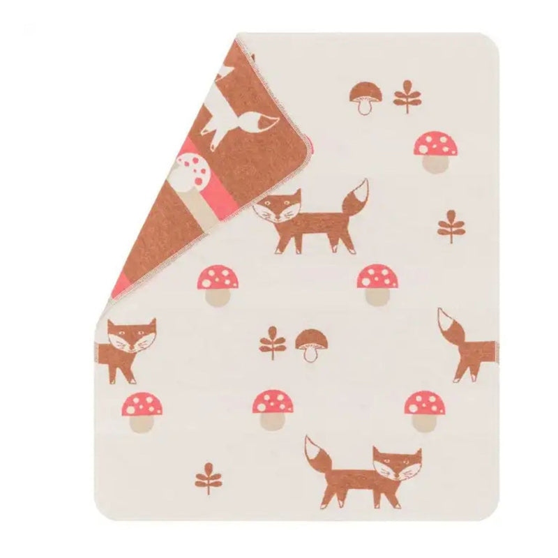Juwel Baby Flannel Blanket - Fox and Mushroom