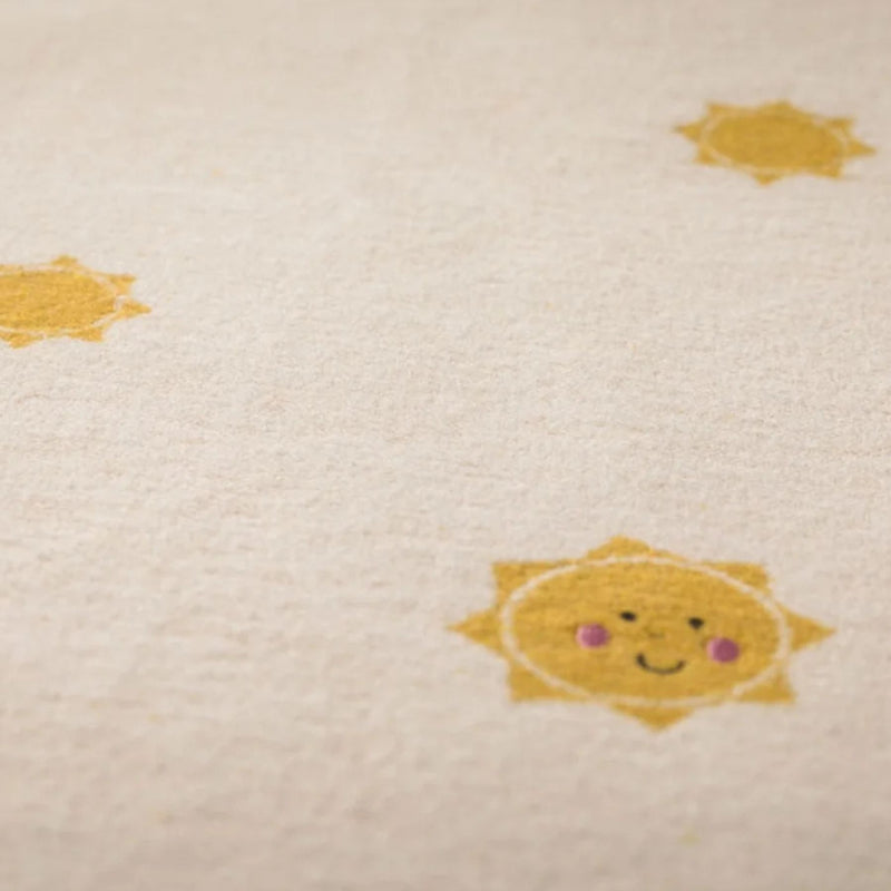 Juwel Baby Flannel Blanket - Suns Allover with Embroidery