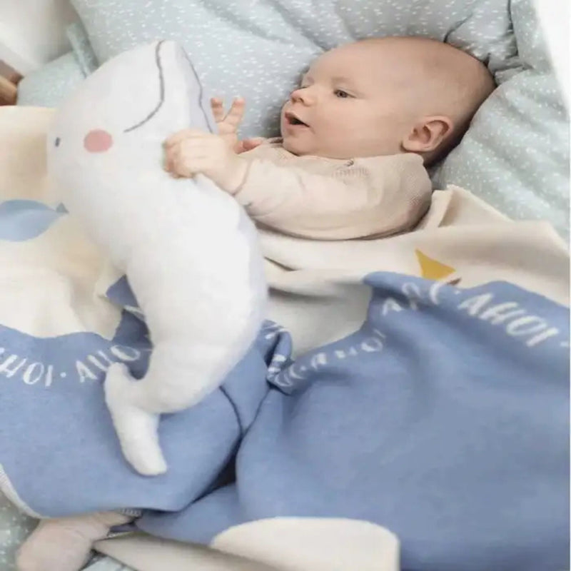 Juwel Baby Flannel Blanket - Whale