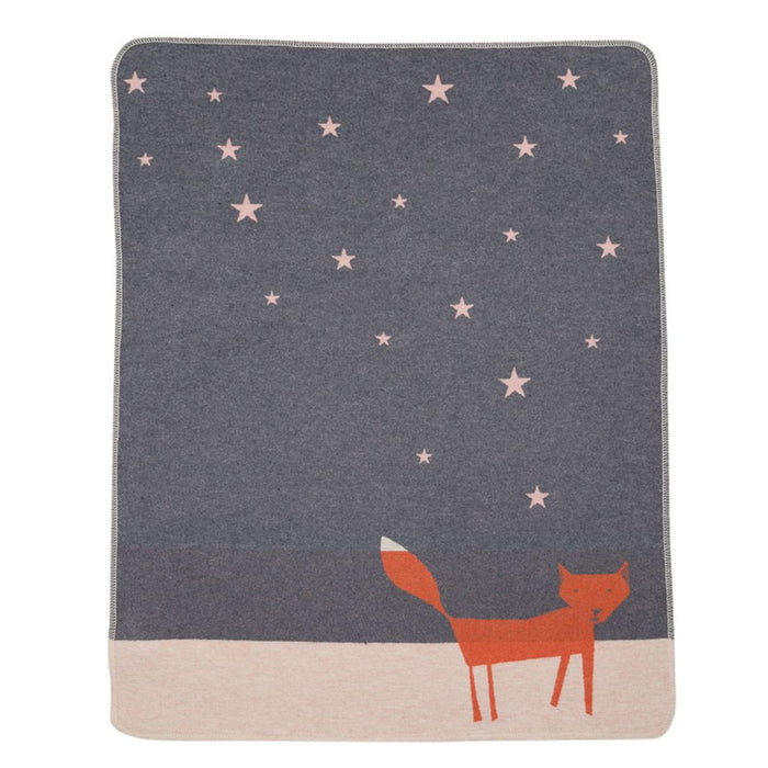 Juwel Flannel Blanket - Fox Under Starry Skies