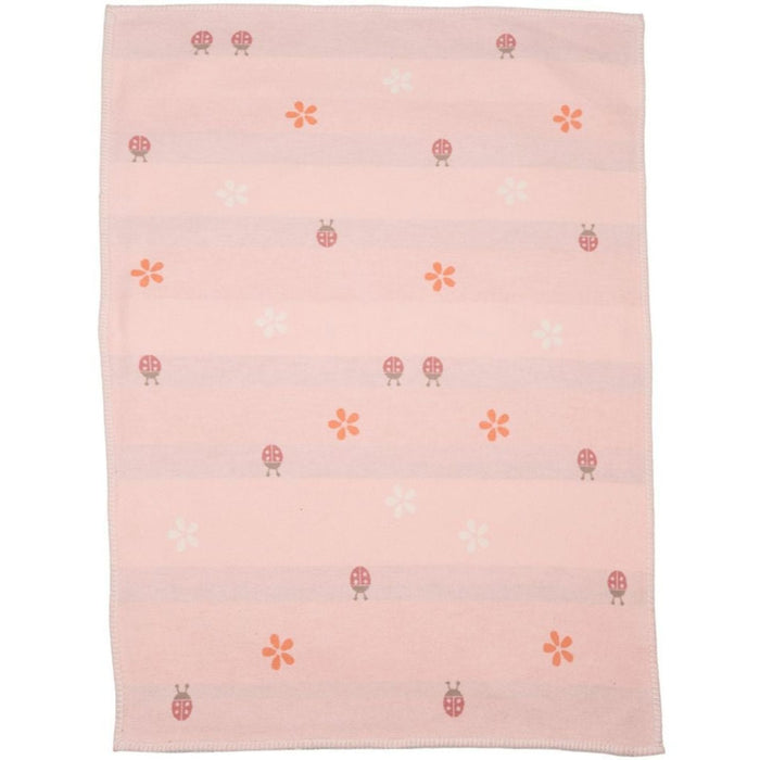 Lina Organic Flannel Blanket - Ladybugs