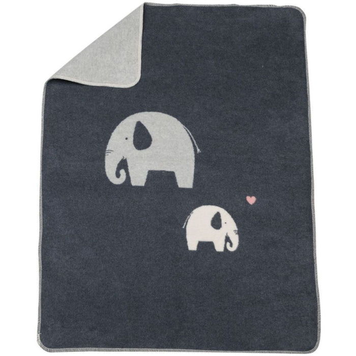Mila Organic Velour Blanket - Elephants