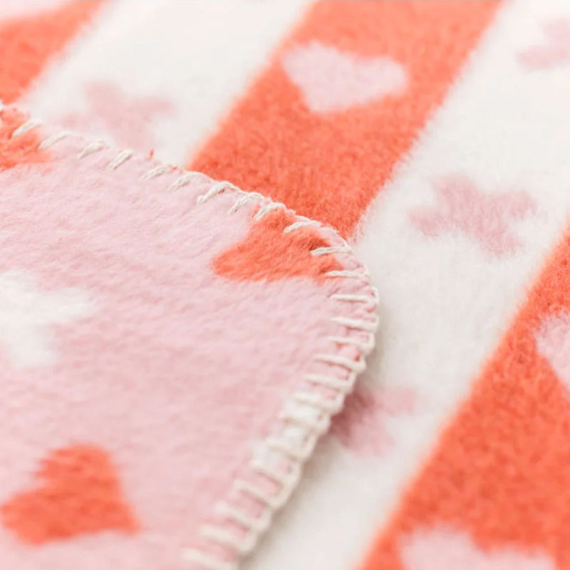 Mila Toddler Velour Blanket - Hearts + Crosses Allover