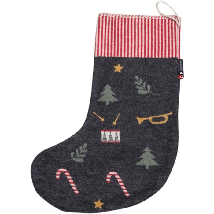 Flannel Xmas Stocking - Toys Allover