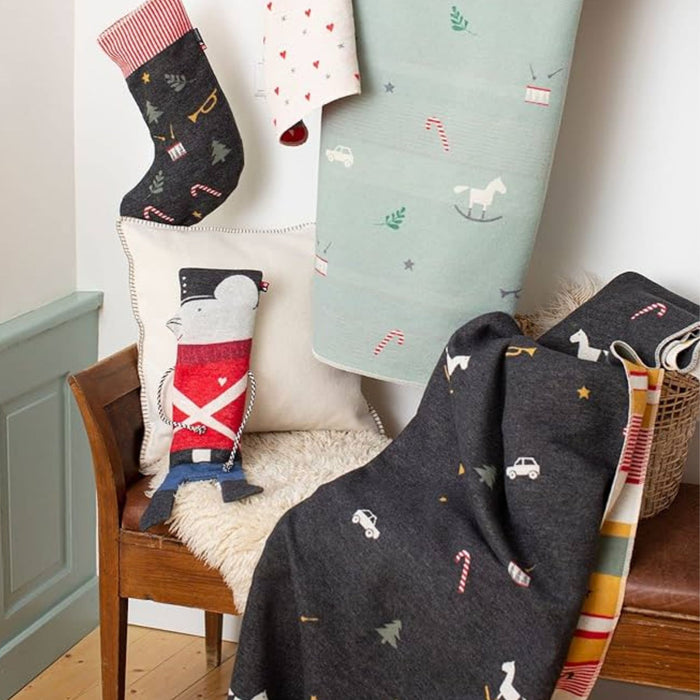 Flannel Xmas Stocking - Toys Allover