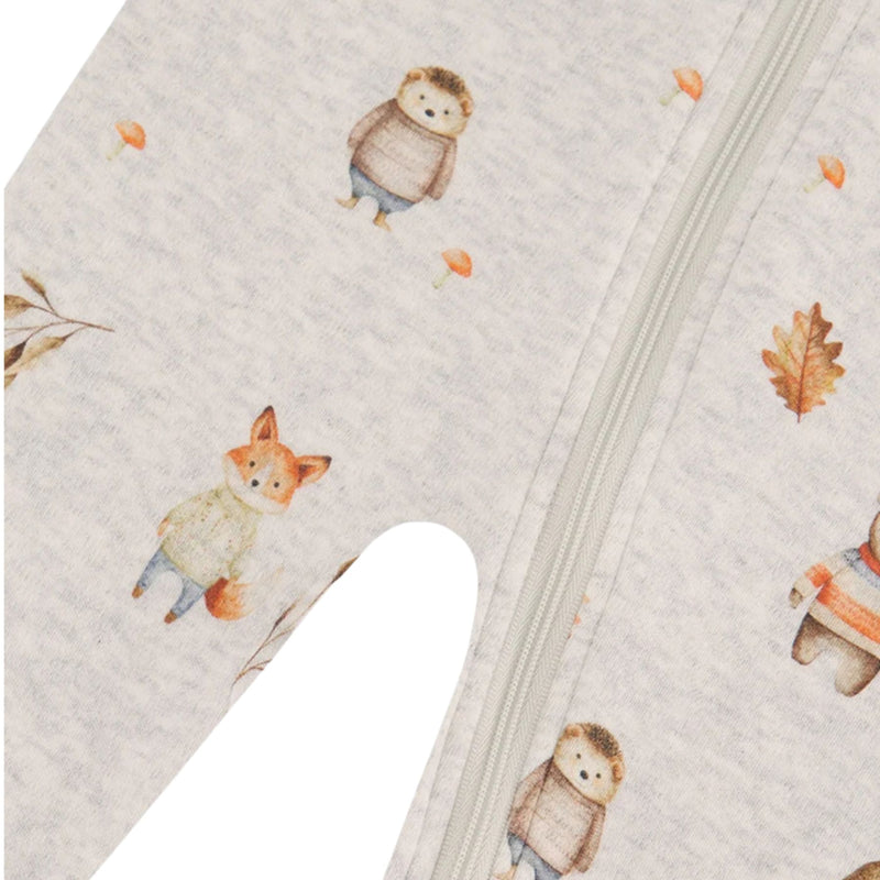 Baby Organic Cotton One Piece Pajama, Woodland Animal Print