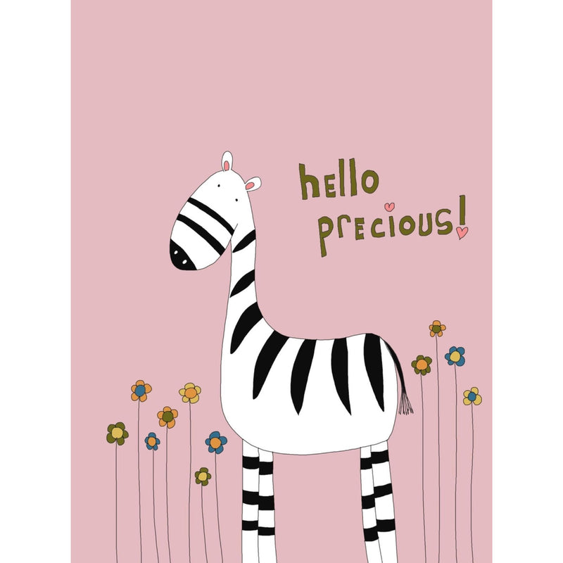 hello precious! | Zebra Baby Card