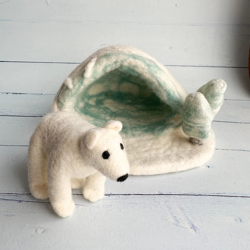 Felt Polar Bear, Standing