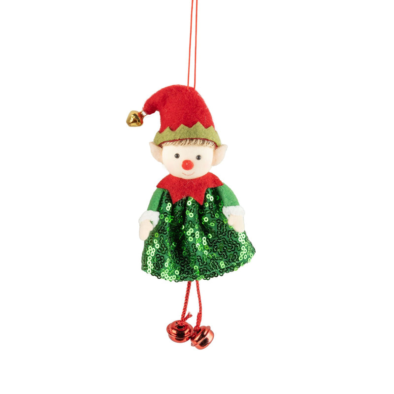 Felt Elves in Sequin Clothes Ornament