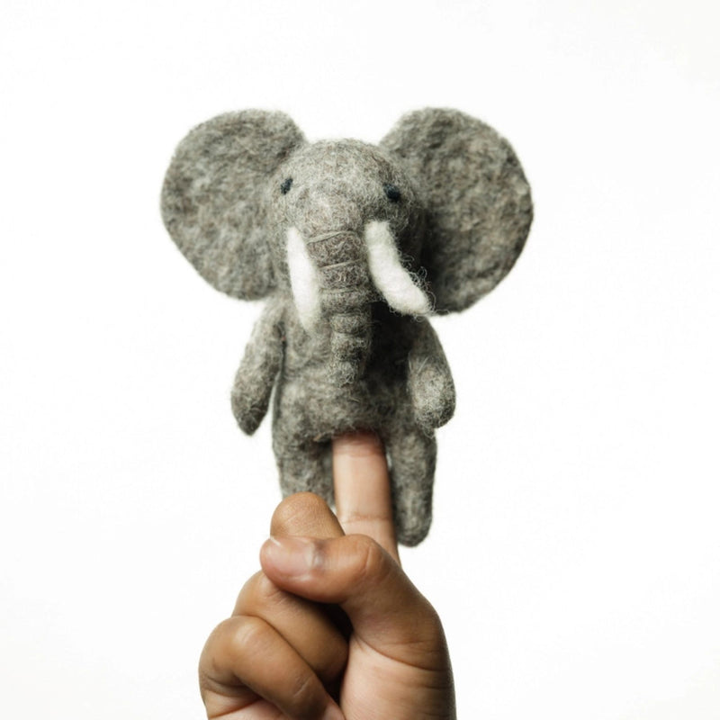 Felt Elephant Finger Puppet