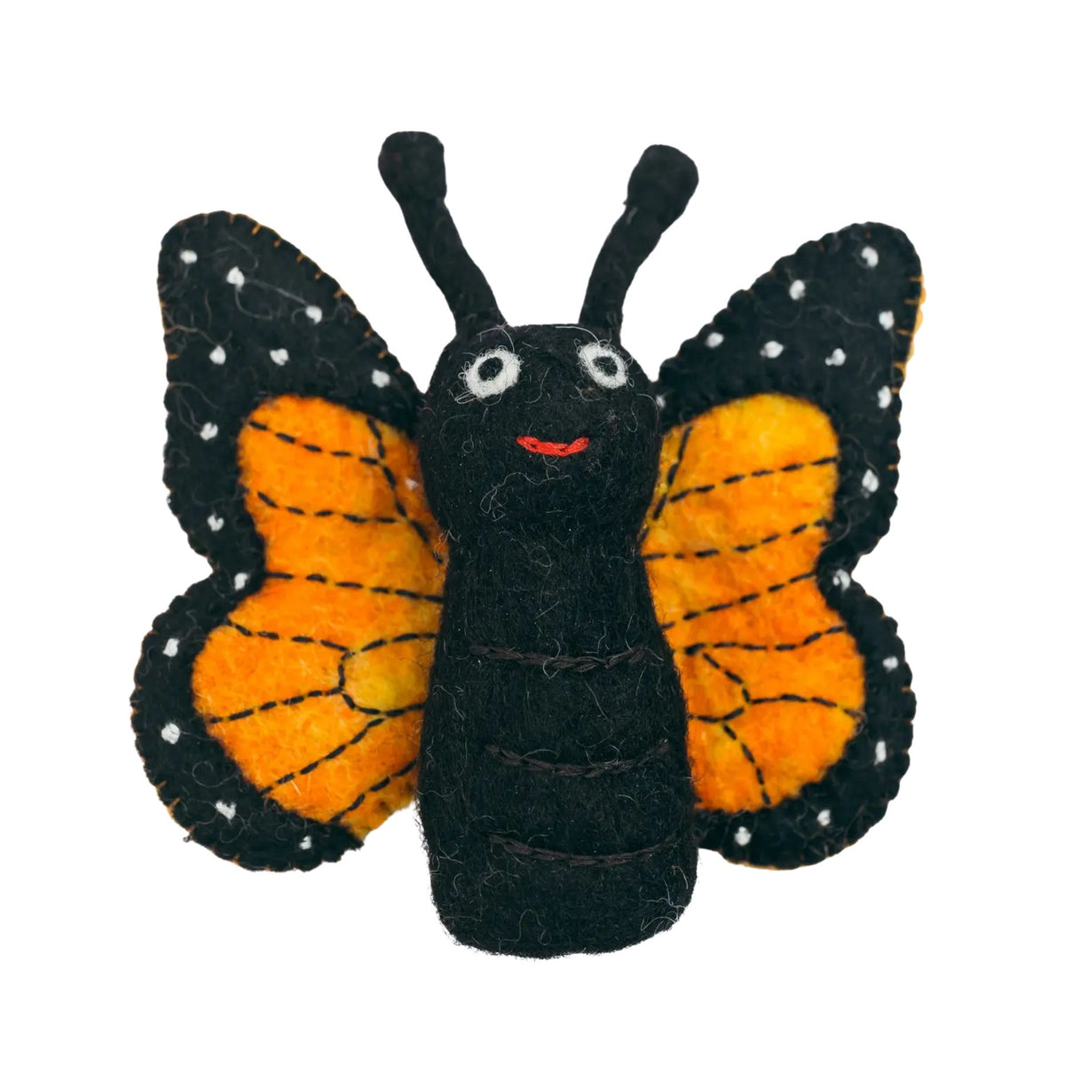 Monarch Hand Puppet Felt Monarch Butterfly Finger Puppet — Simply Green Baby